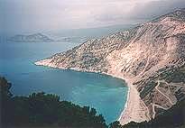 Myrtos-Beach auf Kephallonia